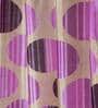 Purple Floral Polyester 9Ft Semisheer Eyelet Door Curtains (Set Of 2)