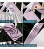Purple Geometric Polyester 1 Seater Elastic Stretchable Sofa Cover