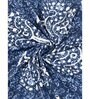 Blue Traditional 200 TC Cotton Double Queen Sized Bedsheet With 2 Pillow Covers