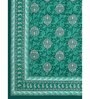 Green Traditional 200 TC Cotton Double Queen Sized Bedsheet With 2 Pillow Covers