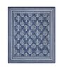 Blue Traditional 200 TC Cotton Double Queen Sized Bedsheet With 2 Pillow Covers