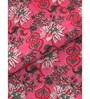 Pink Floral 300 TC Cotton Double King Sized Bedsheet With 2 Pillow Covers