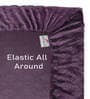 Purple Geometric 300 TC Woollen Fitted Double Bedsheet with 2 Pillow Covers