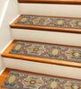 Purple Traditional Cotton 30x9 Inches Antiskid Stair Mats (1Pc)