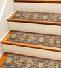Purple Traditional Cotton 32x10 Inches Antiskid Stair Mats (1Pc)