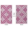 Purple Geometrical Polyproylene 4 ft x 6 ft Machine Made Picnic  Mats