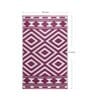 Purple Geometrical Polyproylene 4 ft x 6 ft Machine Made Picnic Mat