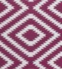 Purple Geometrical Polyproylene 4 ft x 6 ft Machine Made Picnic Mat