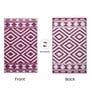 Purple Geometrical Polyproylene 4 ft x 6 ft Machine Made Picnic Mat