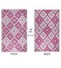 Purple Geometrical Polyproylene 6 ft x 9 ft Machine Made Picnic  Mats