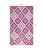 Purple Geometrical Polyproylene 6 ft x 9 ft Machine Made Picnic  Mats