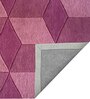 Purple Geometrical Wool 5 ft x 7 ft Hand Tufted Carpet