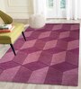 Purple Geometrical Wool 5 ft x 7 ft Hand Tufted Carpet