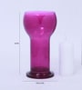 Purple Glass Candle Holder