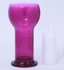 Purple Glass Candle Holder