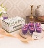 Purple Glass Votive Candles Set Of 6
