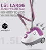 Purple Handheld Garment Steamer with Fabric Brush & Glove