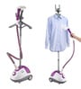 Purple Handheld Garment Steamer with Fabric Brush & Glove