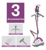 Purple Handheld Garment Steamer with Fabric Brush & Glove