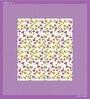 Purple Floral 120 TC Cotton Queen Sized Bedsheet with 2 Pillow Cover