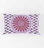 Purple Traditional 120 TC Cotton Queen Sized Bedsheet with 2 Pillow Cover