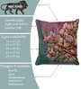 Purple Jute Floral 16x16 inches Cushion Covers (Pack of 2)