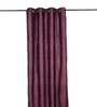 Purple Long Crush Floral 7FT Light Filtering Eyelet Door Curtains (Pack of 1)