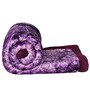 Purple Abstract Microfiber 300 GSM Heavy Winter Reversible Double Bed Comforter