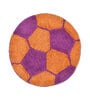 Football Shaped Purple Microfiber AntiSkid 22 X 22 Inches Bath Mat