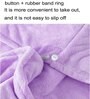 Purple Microfiber Solid 380 GSM Hair Wrap Towel (1 Pc)