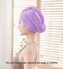 Purple Microfiber Solid 380 GSM Hair Wrap Towel (1 Pc)