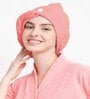 Purple Microfiber Solid 380 GSM Hair Wrap Towel (Set of 2)