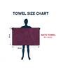 Purple Microfiber Solid 400 GSM 2 Pcs Bath Towels 