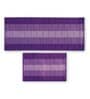 Purple Nylon Striped Machine Made Runner(4.5x1.8 ft) and Doormat(15x23 inch) combo