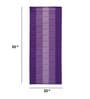 Purple Nylon Striped Machine Made Runner(4.5x1.8 ft) and Doormat(15x23 inch) combo