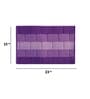 Purple Nylon Striped Machine Made Runner(4.5x1.8 ft) and Doormat(15x23 inch) combo