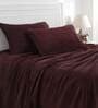 Purple Solid 110 TC Cotton Double Bed Cover