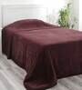 Purple Solid 110 TC Cotton Single Bed Cover