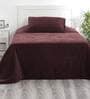 Purple Solid 110 TC Cotton Single Bed Cover