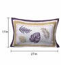 Purple Patterned 144 TC 100% Cotton (Set of 2) Pillow Covers