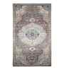 Purple Persian Polyester 5x8 Feet Machine Made Carpet