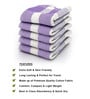 Purple Stripes 210 GSM 100% Cotton Bath Towel (Set of 5)