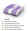 Purple Patterned 210 GSM Cotton Bath Towel
