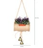 Purple Plastic Artificial Bonsai in Jute Duffle with Bells