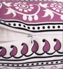 Purple Polycotton Floral 16x16 inches Cushion Covers (Pack of 5)
