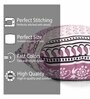 Purple Polycotton Floral 16x16 inches Cushion Covers (Pack of 5)