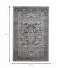 Purple Persian Polyester 4 ft x 6 ft Machine Made Carpet