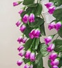 Purple Polyester Creeper Pot Artificial Flowers