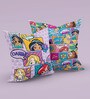 Purple Polyester Disney 16x16 inches Reversible Kids Cushion (1 Pc)