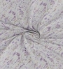 Purple Polyester Floral 5ft Room Darkening Eyelet Window Curtains (2 Pc)